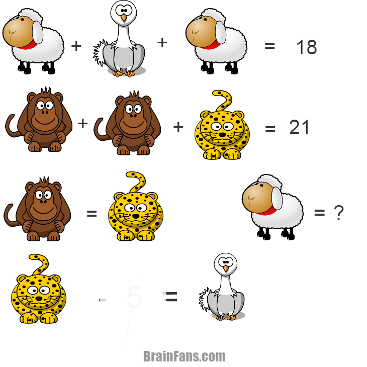 Brain teaser - Kids Riddles Logic Puzzle - ANIMAL - YOU CAN DO IT 