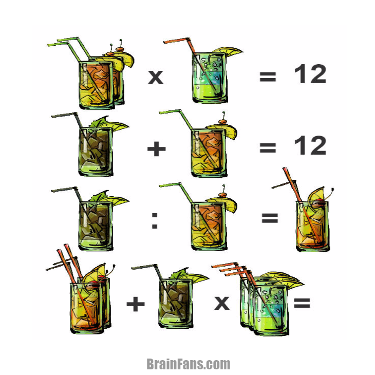 Brain teaser - Number And Math Puzzle - drinks - 