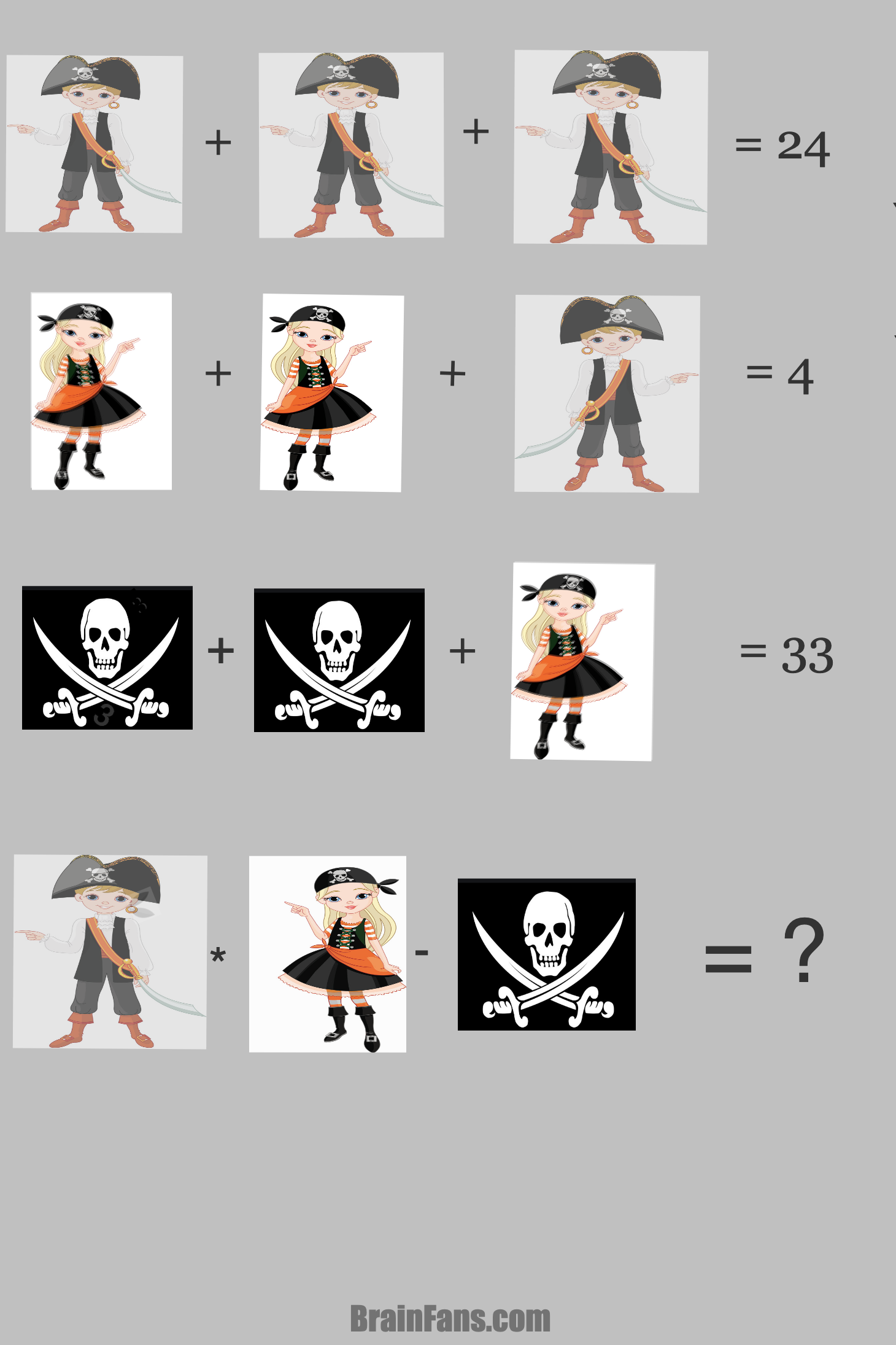 Brain teaser - Number And Math Puzzle - #1 - PIRATI