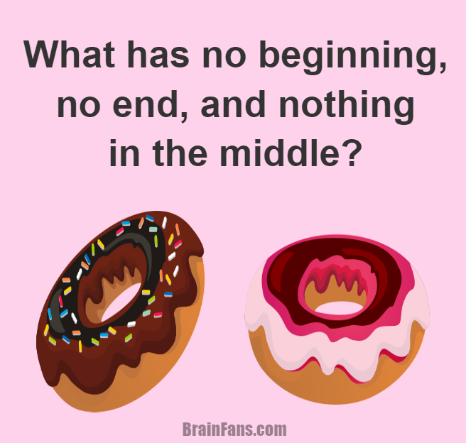 Brain teaser - Logic Riddle - No beginning no end nothing in the middle - What has no begginning, no end, and nothing in the middle?