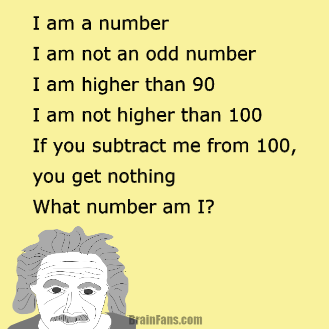 Brain teaser - Logic Riddle - riddle for geniuses - Can you solve this logic riddle? Just follow the sentences on picture and find a number. It should be quite easy! 