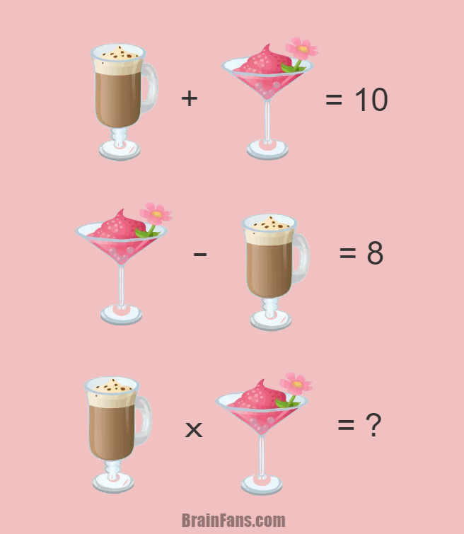 Brain teaser - Number And Math Puzzle - Coffee & Drink Puzzle - Coffee and drink puzzle looks easy. However, can you solve this one? Please have a try and share your answers in the Comments section.