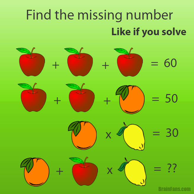 Food Puzzle  Number And Math Puzzle - BrainFans