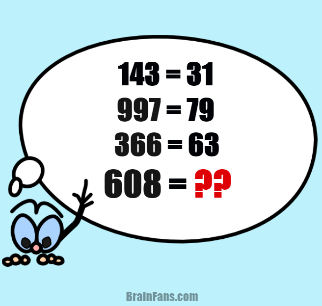 Brain teaser - Number And Math Puzzle - math puzzle for geniuses - Are you a genius? Can you solve this hard math puzzle? Just look at the equations and find a pattern to solve the last one. And remember: You are the genius! Please share and like:)