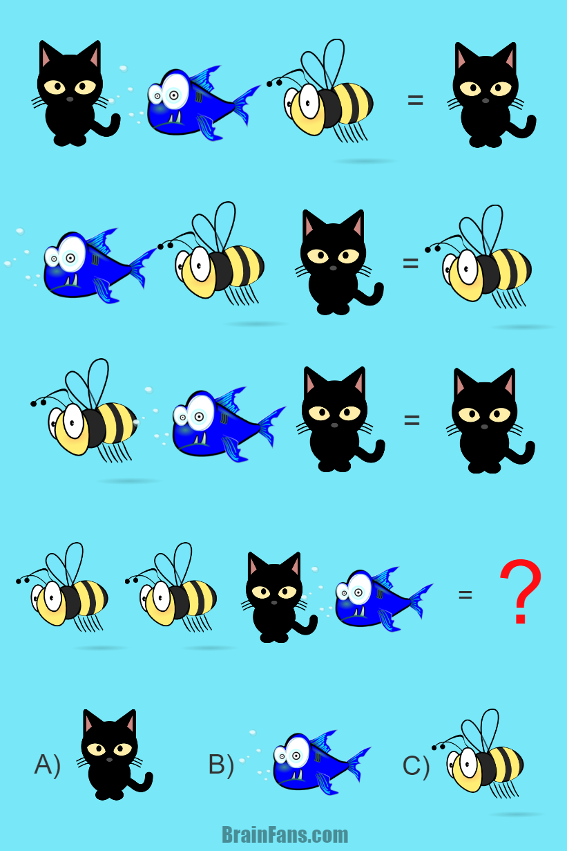 Brain teaser - Picture Logic Puzzle - Logic puzzle for kids - Can you solve this logic puzzle for kids with answer? There are many animals on the picture. Nevertheless, only one of them can be considered a correct answer. Can you find that one?